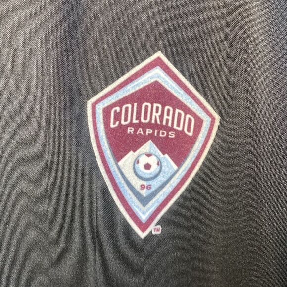 Colorado Rapids Adidas Soccer Workout Black T Shirt Size Large  340 - Picture 5 of 7